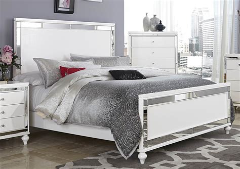 Alonza Bright White Cal King Panel Bed From Homelegance 1845k 1ck