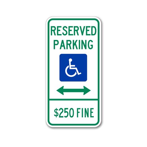 Reserved Parking In Green With Blue Square And White Handicapped Symbol