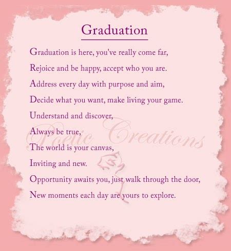 Graduation Poems, verses,quotes for cards, scrapbooking, speeches