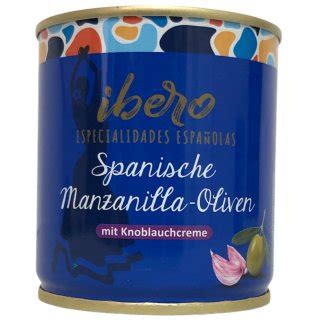 Ibero Spanische Manzanilla Oliven Mit Knoblauchcreme Er Pack X G