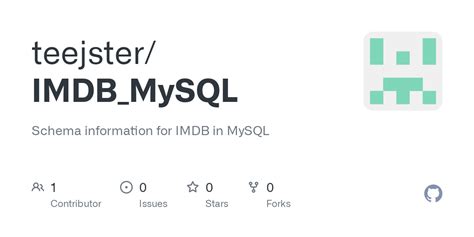 Github Teejsterimdbmysql Schema Information For Imdb In Mysql