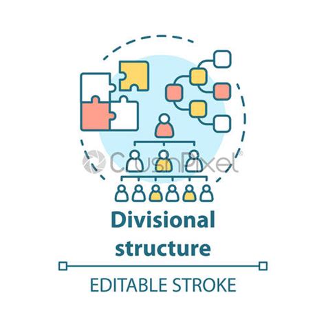 División estructura corporativa concepto icono organización jerarquía