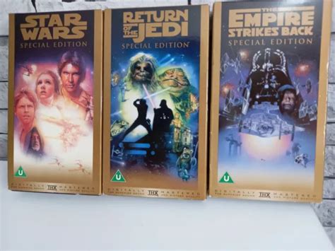 Star Wars Trilogy Vhs Set Thx Remastered Special Edition Remastered