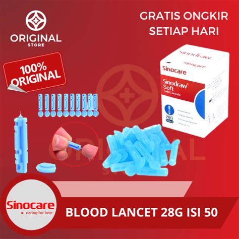 Jual Sinocare Sinodraw Blood Lancet G Pcs Jarum Lancet Shopee