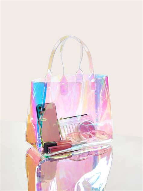 Holographic Satchel Bag Shein Usa Holographic Bag Satchel Bags Girly Bags