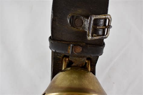 Swedish Style Brass Sleigh Bells Leather Horse Rump Strap Circa 1880s