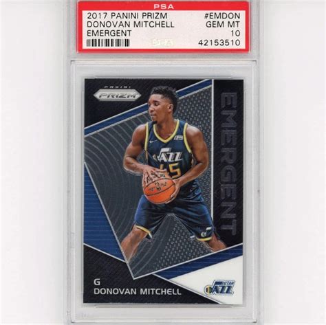 Graded 2017 18 Panini Prizm Donovan Mitchell EMDON Emergent Rookie RC