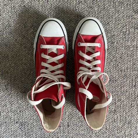 Red converse high tops ️ - Bought at a vintage... - Depop