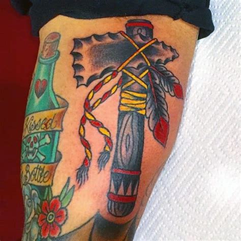 70 Tomahawk Tattoo Designs For Men - American Indian Axe Ideas