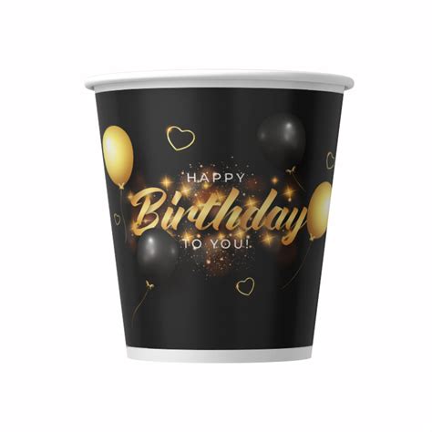 Gobelets personnalisés en carton pour anniversaire 25cl