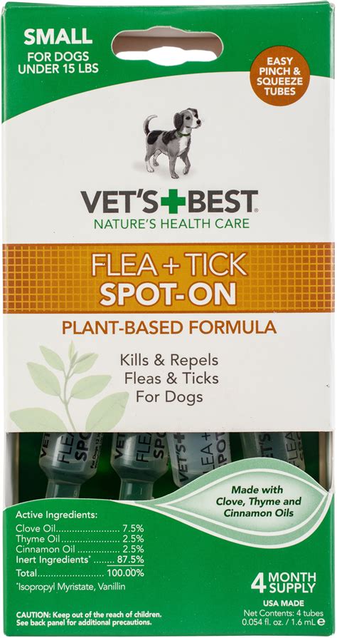 Vet's Best Flea & Tick Drops 4Ct-Small Dogs Under 15Lbs | Walmart Canada