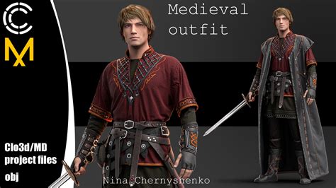 Artstation Medieval Outfit Marvelous Designerclo3d Project Obj