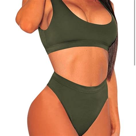 Olive Green Bikini Set Gem