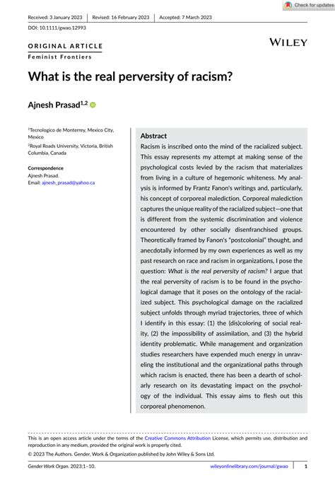 real perversity  racism
