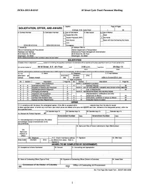 Fillable Online App Ocp Dc M Street Cycle Track Pavement Marking Fax