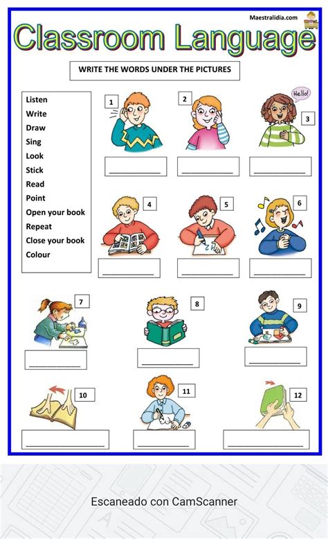 Pin By Georgina Ibone On Language And Instructions In The Classroom