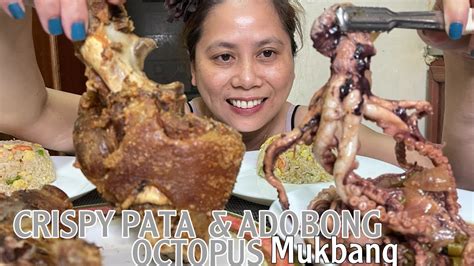 CRISPY PATA W Adobong Octopus EatingShow PanlasangPinoy Filipino