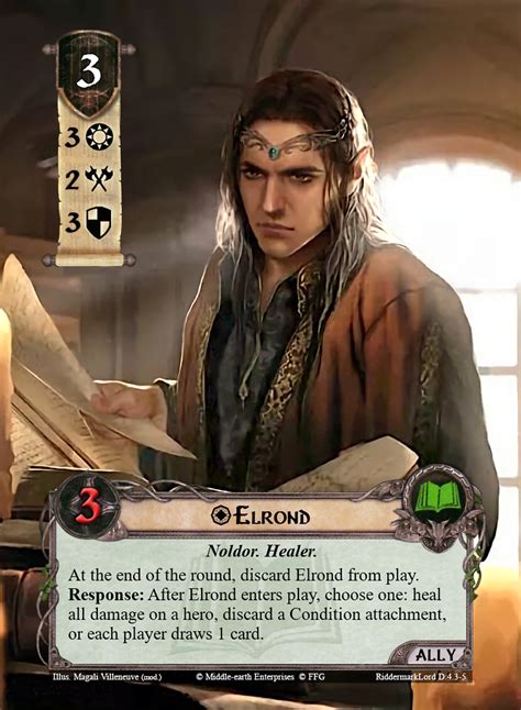 Lotr Lcg Alt Art Ally Elrond Lore Magali Villeneuve Flickr