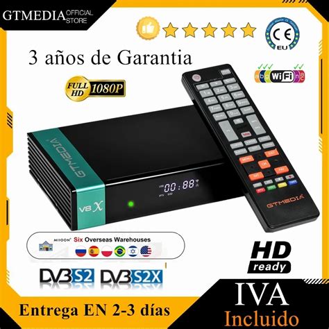 Original Gtmedia V8X Satellite Receiver DVB S2 1080P FHD Built In Wifi