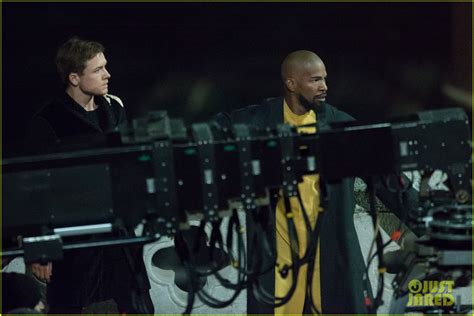 Taron Egerton Jamie Foxx Film Robin Hood Night Scenes In Croatia