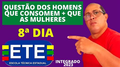 Questao Dos Homens Que Consomem Mais Alimentos Que As Mulheres Do Ete