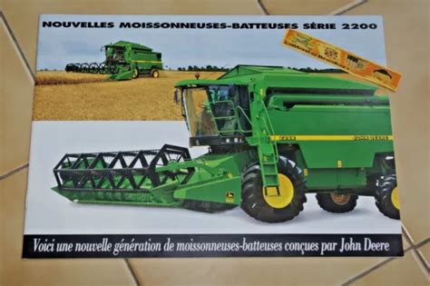 JOHN DEERE MOISSONNEUSES BATTEUSES SERIE 2200 Brochure Adversing EUR 37