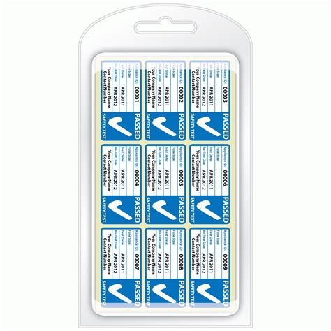 Buy Personalised Electrical Safety Test Labels | Blue PAT Stickers