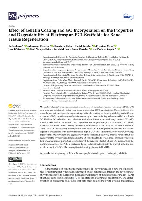 Pdf Effect Of Gelatin Coating And Go Incorporation On The Properties