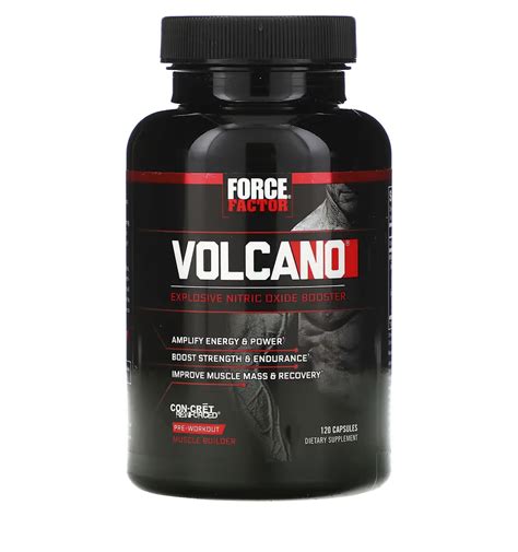 Force Factor Volcano Explosive Nitric Oxide Booster 120 Capsules U