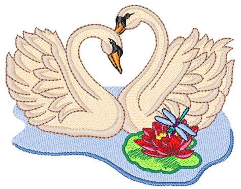 Swans Embroidery Design Annthegran