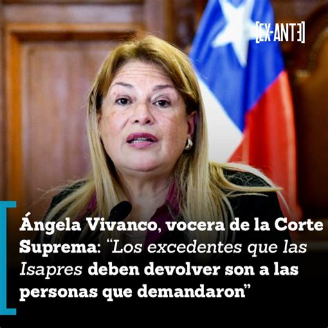 Ex Ante On Twitter Ángela Vivanco Señala Que “nosotros Cuando Dimos