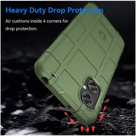 Mobigear Rugged Shield Poco M Hoesje Flexibel Tpu Backcover Groen