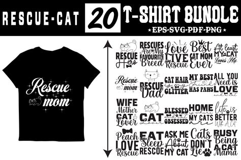 Rescue Cat T Shirt Design Bundle Graphic By Graphictbd · Creative Fabrica