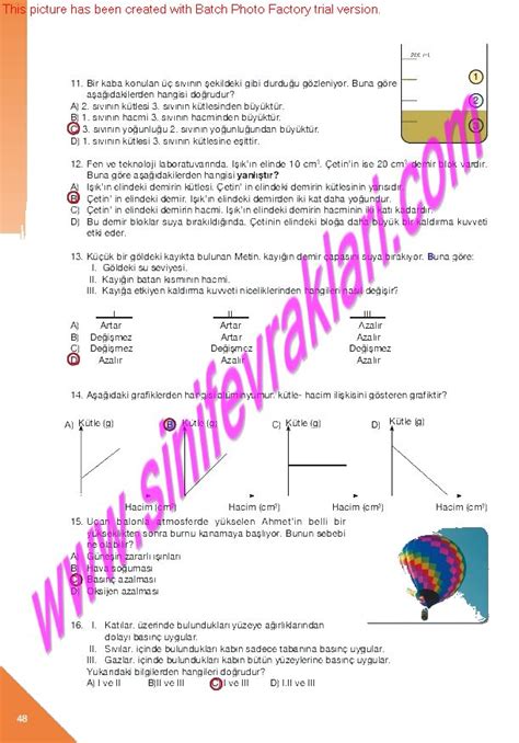 Sinif Fen Ve Teknoloji Meb Yayinlari Ogrenci Calisma Kitabi Cevaplari