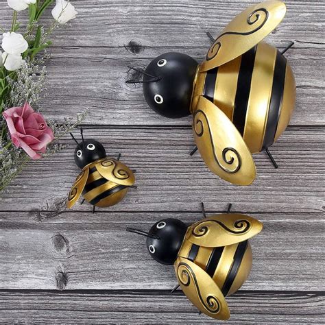 Mdluu Bumble Bee Metal Wall Art Bees Wall Sculpture