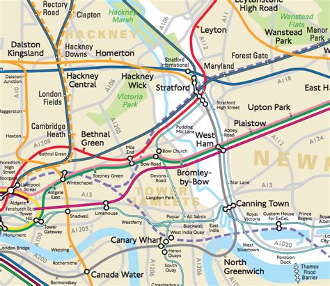 London Tube Map With Attractions