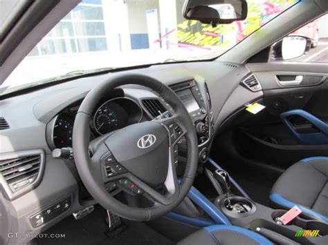 2013 Hyundai Veloster Turbo Blue Dashboard Photo #73446218 | GTCarLot.com