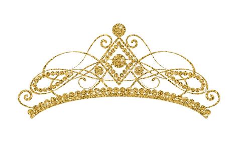 Diadem. Luxury Gold with Pearls Feminine Tiara with Reflection Stock ...