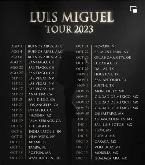 Luis Miguel Celebra Su Cumplea Os Con El Anuncio De Las Fechas De Su