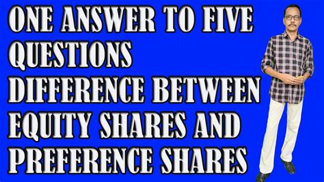 DIFFERENCE BETWEEN EQUITY SHARES AND PREFERENCE SHARES YouTube