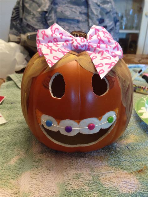 A Little Dental Pumpkin I Did For My Office Braces Were Made Out Of Wire And Tacked With Brad