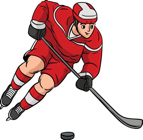 is hockey tecknad serie färgad ClipArt illustration 16920854 Ladda