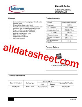 IRS2452AM Datasheet PDF Infineon Technologies AG