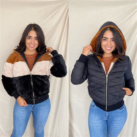 Chamarra Doble Vista Con Peluche 3678 Sara Basics