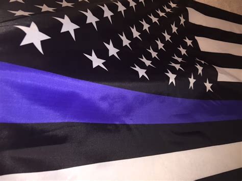 X Usa Thin Blue Line American Police Flag Printing Stars Sewn Stripes