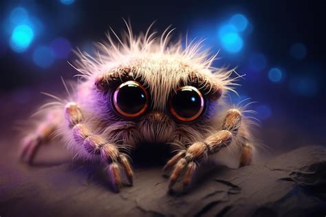 Premium Photo | A spider with big eyes and a big eye