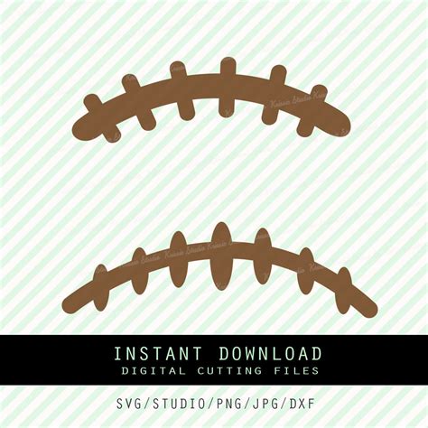 Football Stitches Svg pngjpg DXF Cutting File Cricut - Etsy