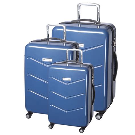 MAJESTIK Set De 3 Valises Trolley 4 Roues CHEVRON