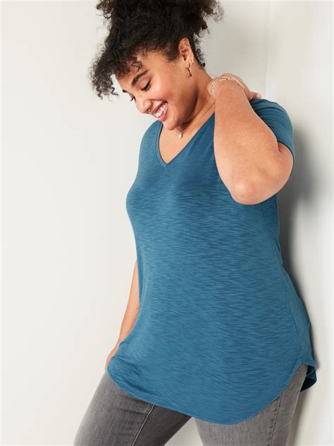 Luxe Plus Size V Neck Tunic Tee Old Navy