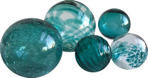 Decorative Colored Glass Balls Worldly Goods Too